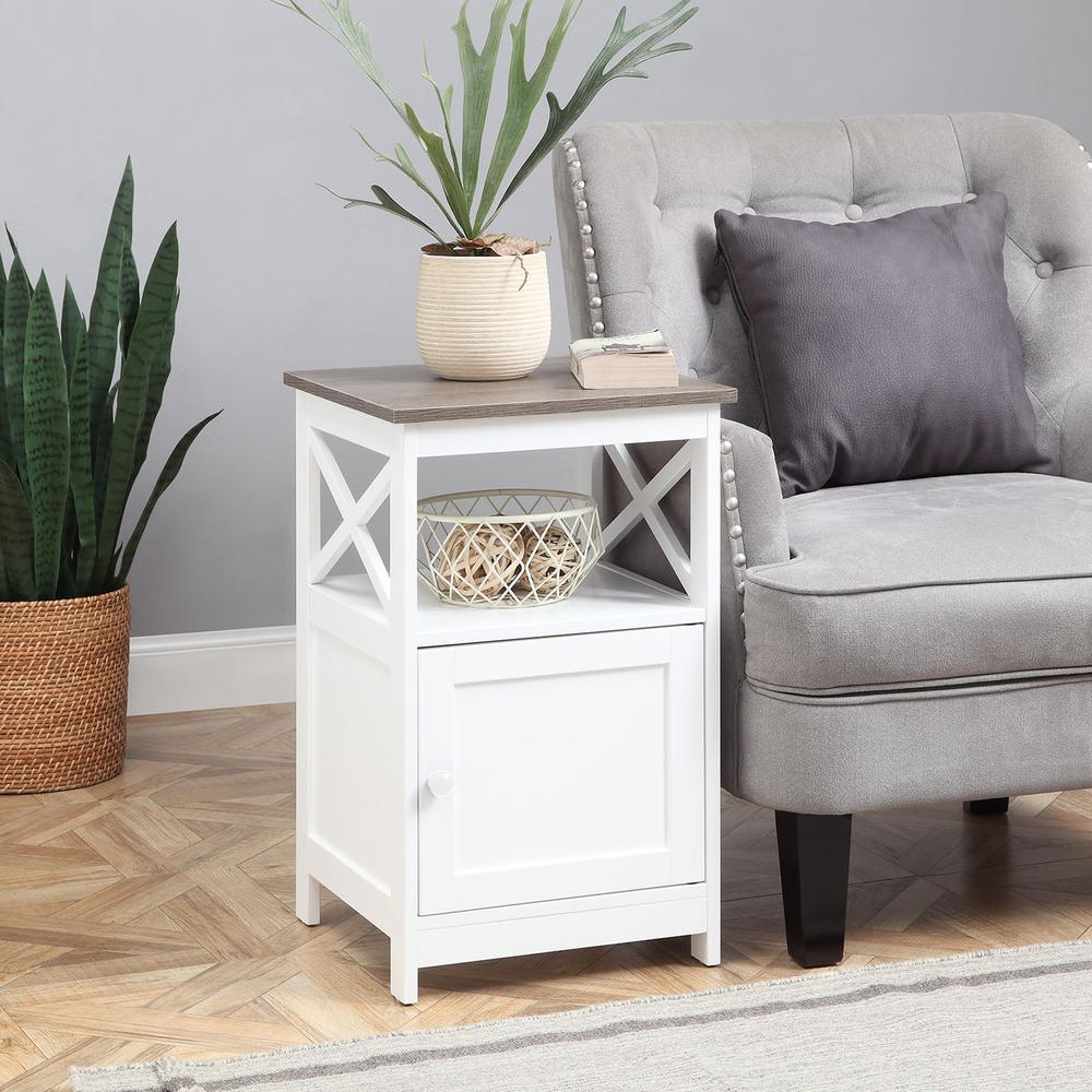 Oxford End Table with Cabinet - Contemporary Design