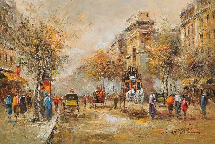 Paris Many People Knife Art Painting - WhatYouNeedSales