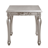 Pelumi Platinum Finish End Table - Elegant