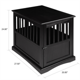 Pet Crate End Table-Black