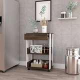 Pillar Kitchen Cart, Four Caster, Three Shelves - WhatYouNeedSales