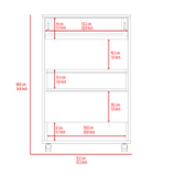 Pillar Kitchen Cart, Four Caster, Three Shelves - WhatYouNeedSales