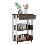 Pillar Kitchen Cart, Four Caster, Three Shelves - WhatYouNeedSales