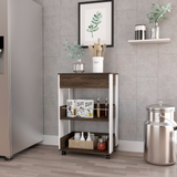 Pillar Kitchen Cart, Four Caster, Three Shelves - WhatYouNeedSales