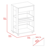 Pillar Kitchen Cart, Four Caster, Three Shelves - WhatYouNeedSales