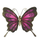 Pink & Blue Vintage Butterfly Metal Wall Art - WhatYouNeedSales