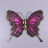 Pink & Blue Vintage Butterfly Metal Wall Art - WhatYouNeedSales