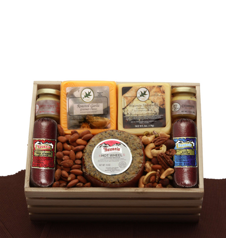 Premium Selections Meat & Cheese Gift Crate - meat and cheese gift baskets - WhatYouNeedSales