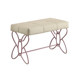 Priya II Bench, White & Light Purple - WhatYouNeedSales