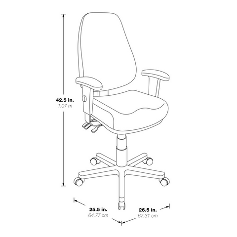 Professional Dual Function Ergonomic High Back Chair in Dillon Black, EC4300-R107 - WhatYouNeedSales