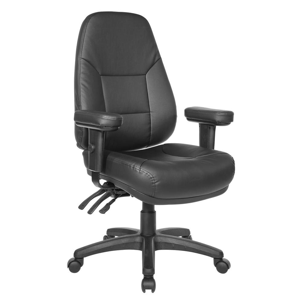 Professional Dual Function Ergonomic High Back Chair in Dillon Black, EC4300-R107 - WhatYouNeedSales