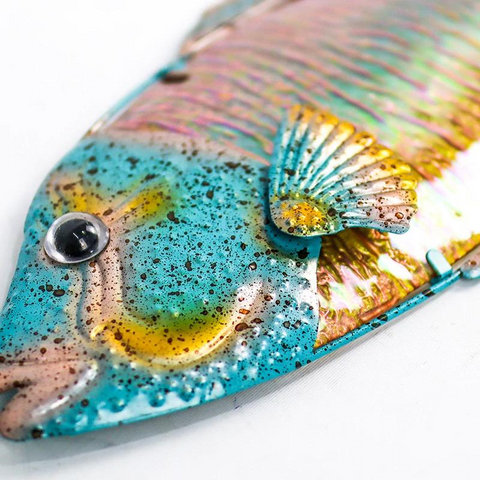 Rainbow Fish Metal Wall Art Hanging - WhatYouNeedSales