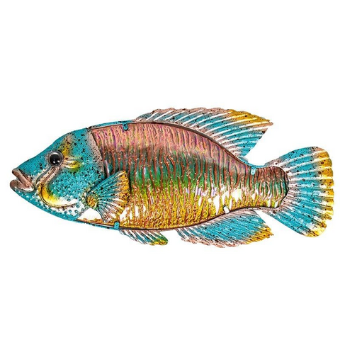 Rainbow Fish Metal Wall Art Hanging - WhatYouNeedSales