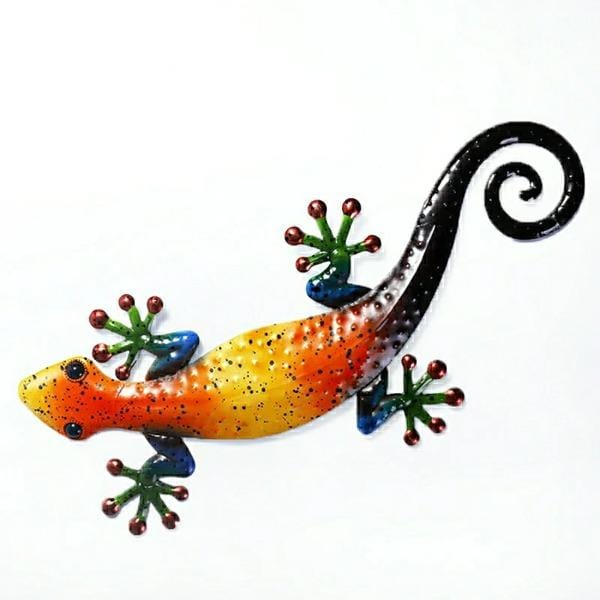 Rainbow Gecko Metal Wall Art - WhatYouNeedSales