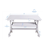 Rocelco 32’ Height Adjustable Standing Desk - Ergonomic