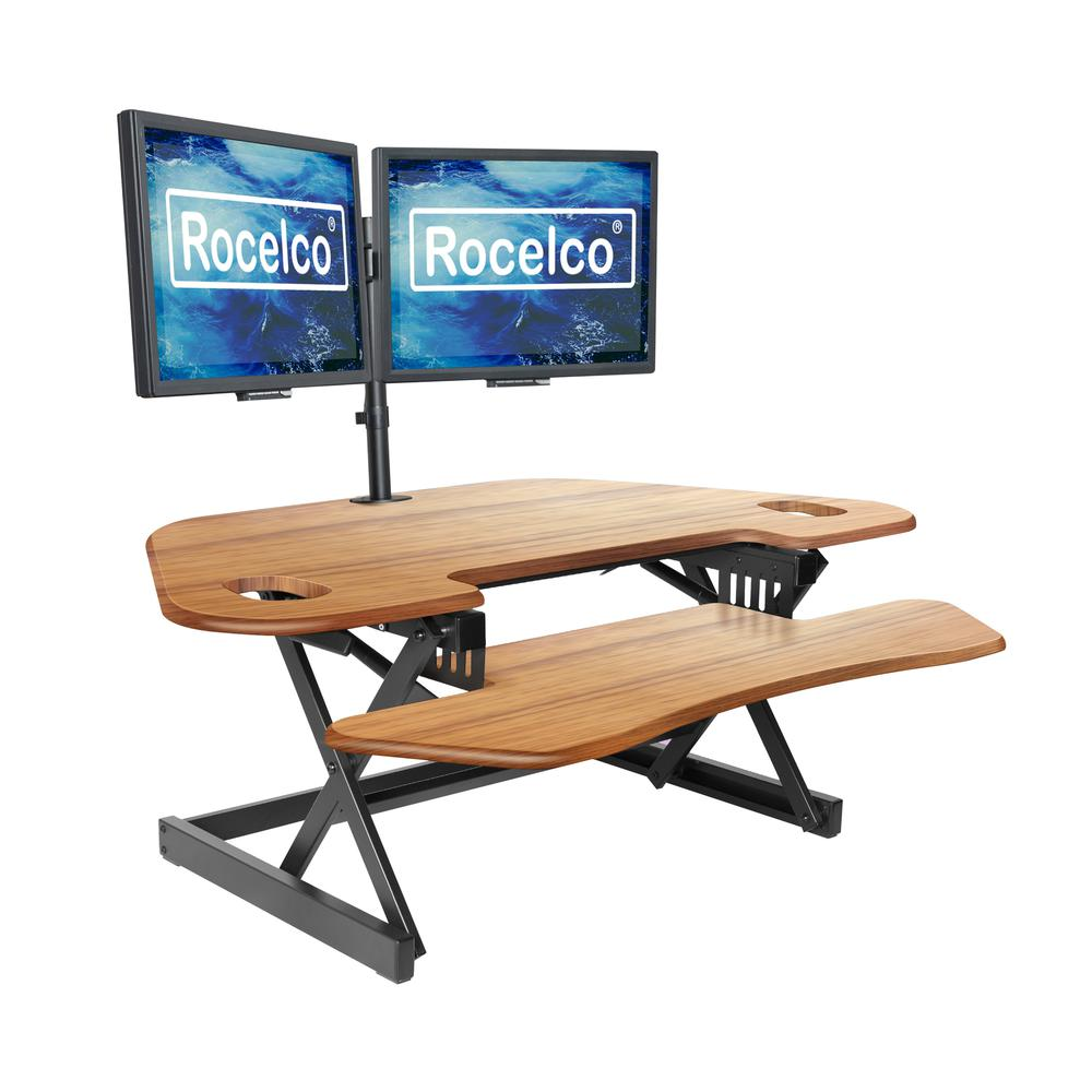 Rocelco 46’ Large Height Adjustable Corner Standing Desk