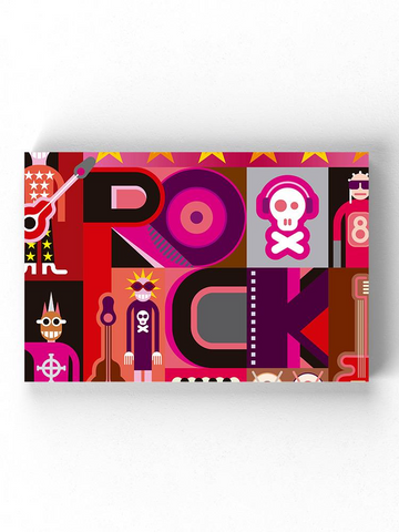 Rock Musical Collage Wrapped Canvas -Image by Shutterstock - WhatYouNeedSales