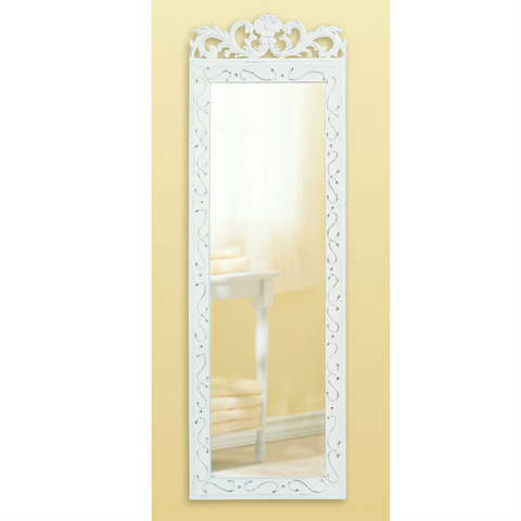 Romantic Scrolled Wood Wall Mirror - WhatYouNeedSales