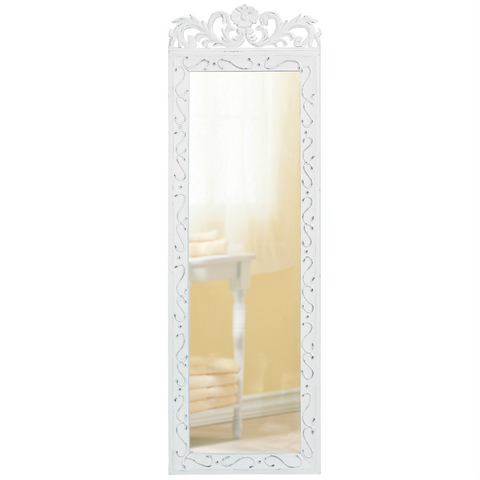 Romantic Scrolled Wood Wall Mirror - WhatYouNeedSales