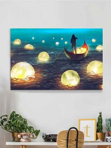 Rowing Throw The Orbs Canvas -Image by Shutterstock - WhatYouNeedSales