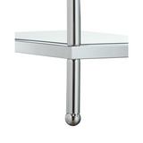 Royal Crest End Table - Contemporary Chrome Frame with 3