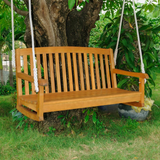 Royal Tahiti Curved Back Wood Two Seated Swing - Outdoor