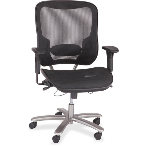 Safco Big & Tall All-Mesh Task Chair - High Back - Black - Armrest - 1 Each - WhatYouNeedSales