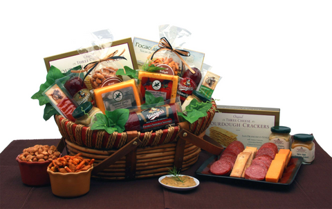 Savory Favorites Meat and Cheese Gift Basket - meat and cheese gift baskets - WhatYouNeedSales