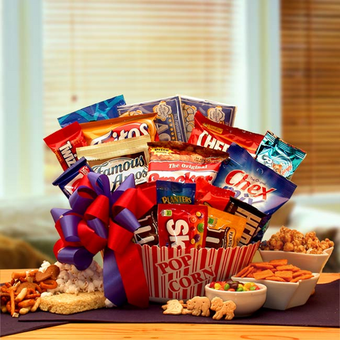 Snack time Favorites Gift Basket- snack basket - snack gift basket - WhatYouNeedSales