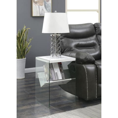 SoHo End Table - Modern Design Tempered Glass Sides