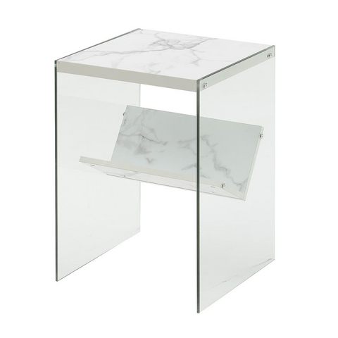 SoHo End Table - Modern Design Tempered Glass Sides