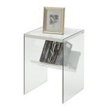 SoHo End Table - Modern Design Tempered Glass Sides