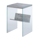 SoHo End Table - Modern Design with Tempered Glass Sides