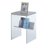 SoHo End Table - Modern Design with Tempered Glass Sides