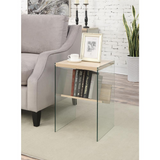 SoHo End Table - Modern Design with Tempered Glass Sides