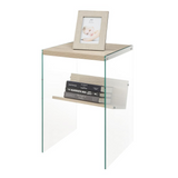 SoHo End Table - Modern Design with Tempered Glass Sides