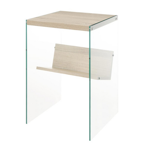 SoHo End Table - Modern Design with Tempered Glass Sides