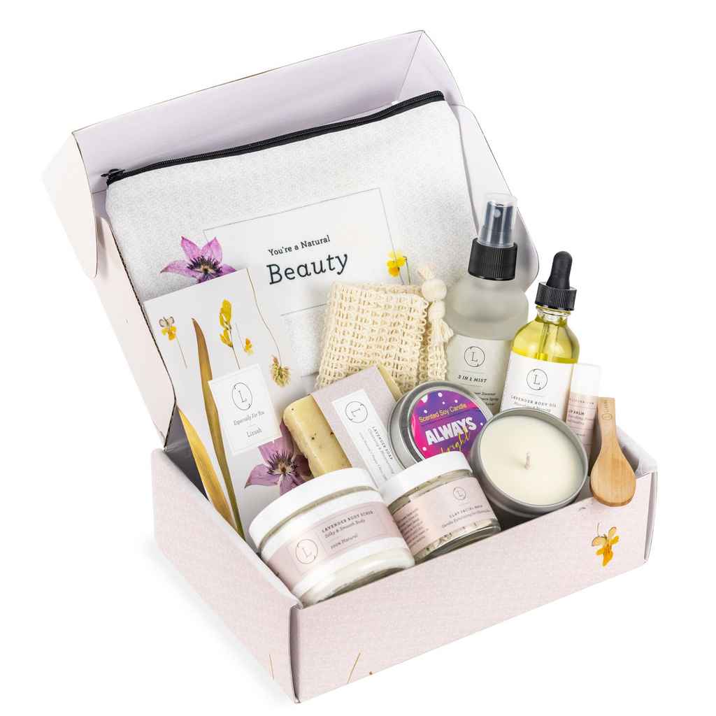 Spa Gift Box Natural Lavender Bath & Body Relaxing Package