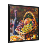 STILL LIFE FRUITS AND WINE Canvas Wall Art - By QueenNoble - WhatYouNeedSales