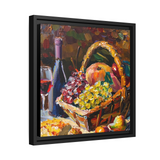 STILL LIFE FRUITS AND WINE Canvas Wall Art - By QueenNoble - WhatYouNeedSales