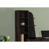 Home Office Computer Desk in Espresso Finish with Bookcase - Ember Workspace - WhatYouNeedSales