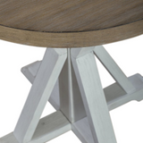 Summerville Round End Table - Cottage Style Two Tone Finish