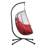 Summit Single-Person Egg Swing Chair in Grey Steel Frame