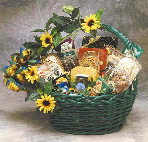 Sunflower Treats Gift Basket - gourmet gift basket - WhatYouNeedSales