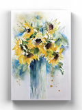 Sunflowers Art Wrapped Canvas -SmartPrintsInk Designs - WhatYouNeedSales