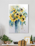 Sunflowers Art Wrapped Canvas -SmartPrintsInk Designs - WhatYouNeedSales