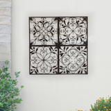 Sunjoy 4-Panel Iron Wall Decor Indoor Outdoor Metal Decoration Wall Art - WhatYouNeedSales