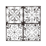 Sunjoy 4-Panel Iron Wall Decor Indoor Outdoor Metal Decoration Wall Art - WhatYouNeedSales