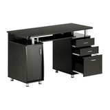 Techni Mobili Complete Workstation Computer Desk with Storage, Espresso - WhatYouNeedSales