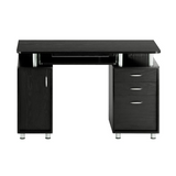 Techni Mobili Complete Workstation Computer Desk with Storage, Espresso - WhatYouNeedSales